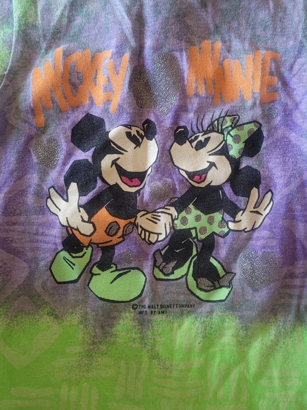 Vintage Mickey Mouse Kids Tie Dye Tee Shirt Minnie 3T Disney Co